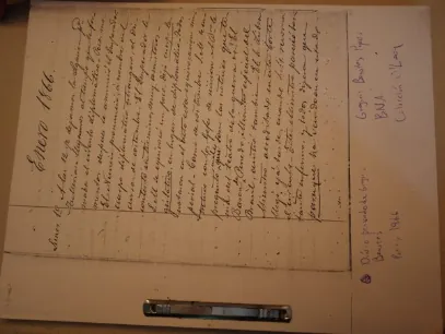 A handwritten letter dated Enero 1866.